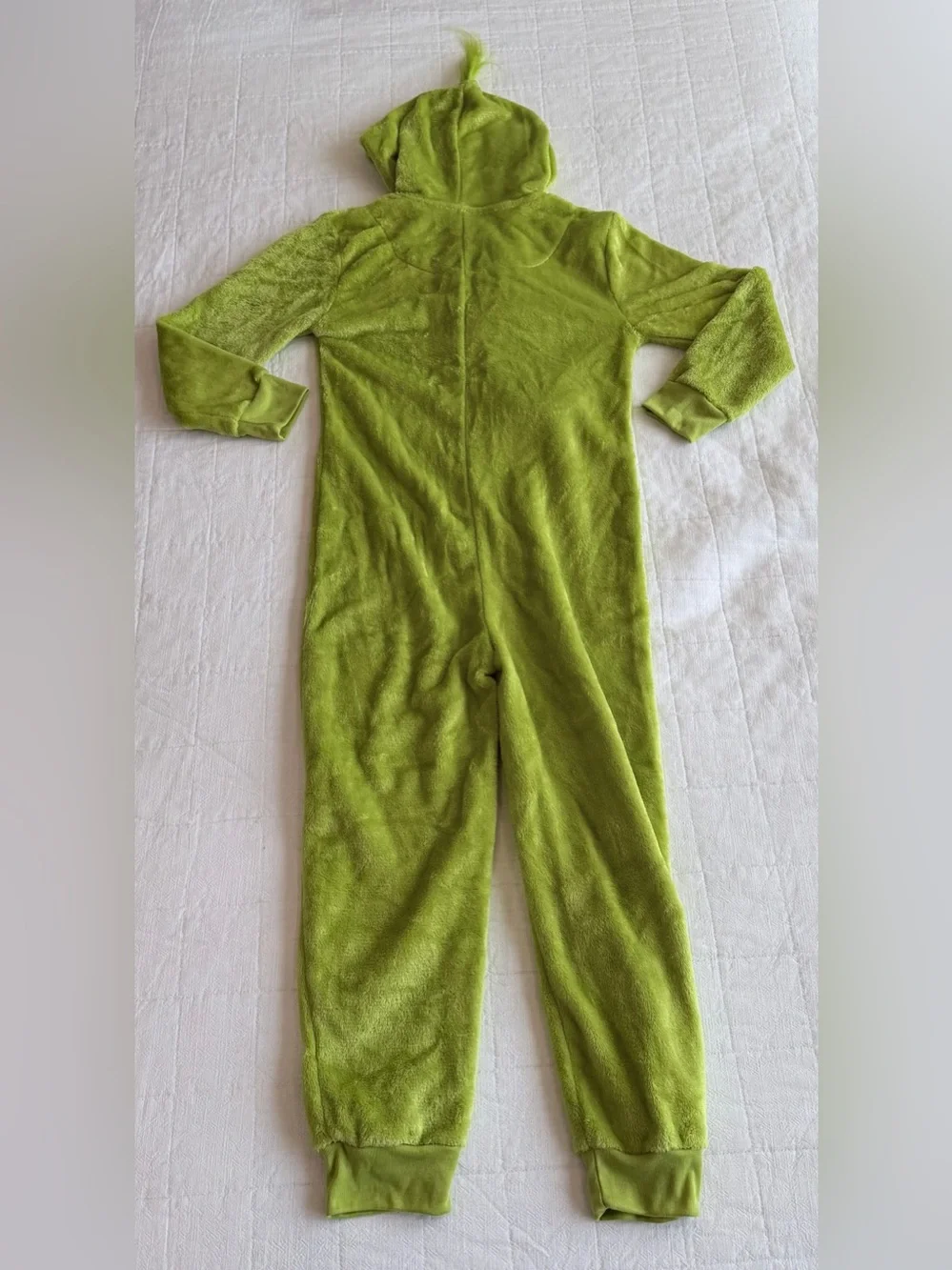 Grinch Kids Green Hooded One-Piece Pajama PJ Onesie Outfit Christmas Holiday M/8